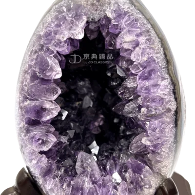 【京典臻品】 紫水晶恐龍蛋 紫水晶洞 ( 紫晶洞 ) 0.9KG 水晶礦石