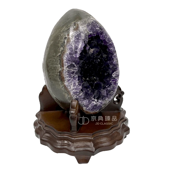 【京典臻品】 紫水晶洞 紫晶洞 ( 恐龍蛋 ) 1.3KG 最佳風水石