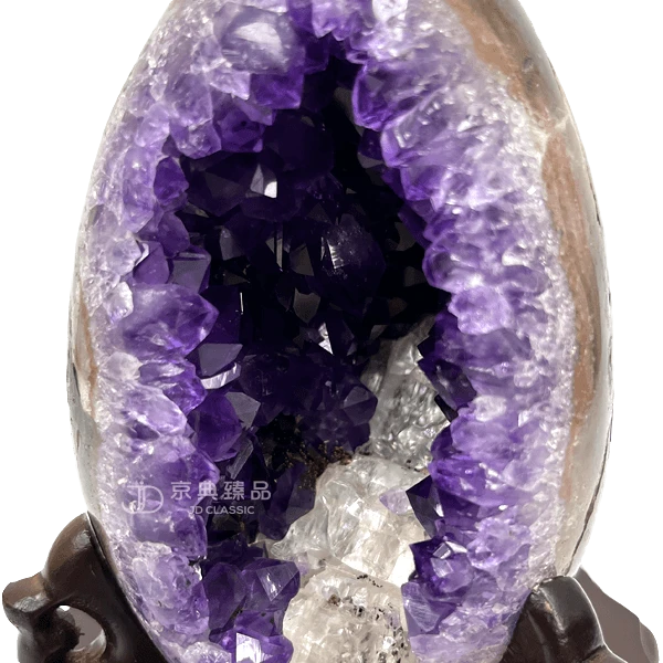 【京典臻品】 紫水晶恐龍蛋 紫水晶洞 ( 紫晶洞 ) 0.8KG 妝台小擺件