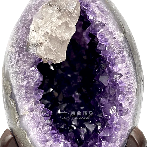 【京典臻品】 紫水晶恐龍蛋 紫水晶洞 ( 紫晶洞 ) 1.6KG 方解石共生